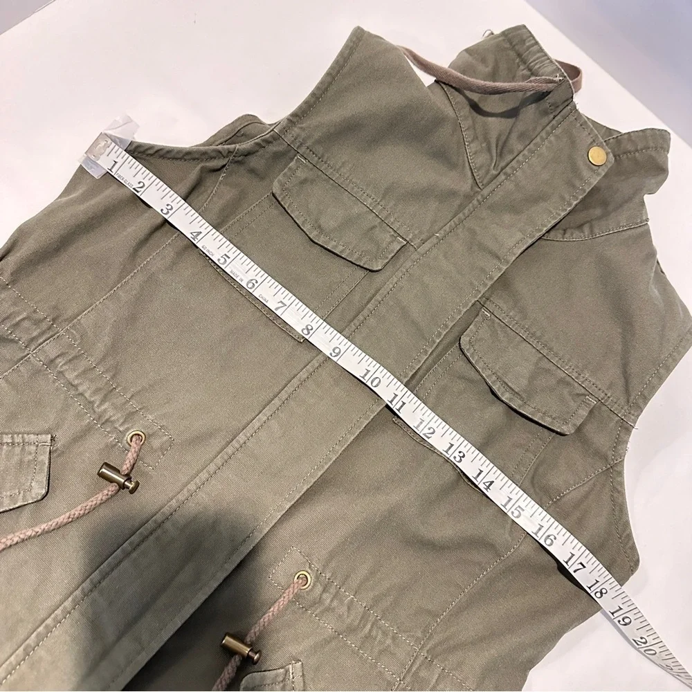Sebby Khaki Green 100% Cotton Cargo Utility‎ Safari  Vest S